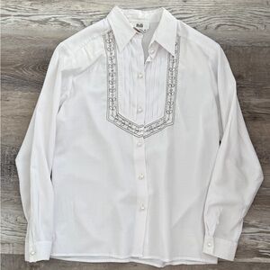 White Embroidered Shirt